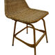 Suite of six vintage bar stools in rattan design Rohe 1960