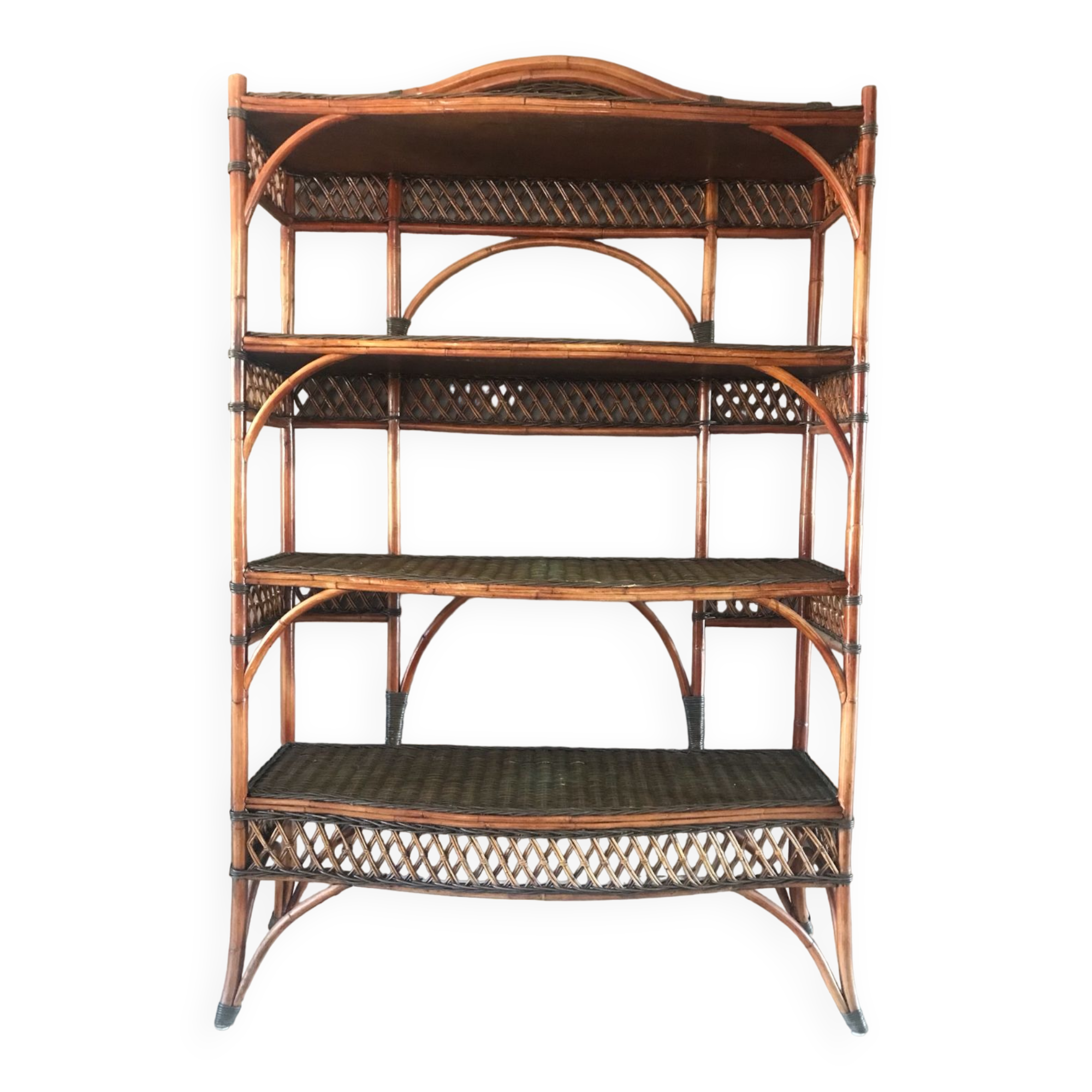 Rattan shelf