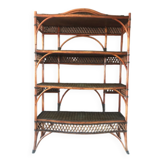 Rattan shelf