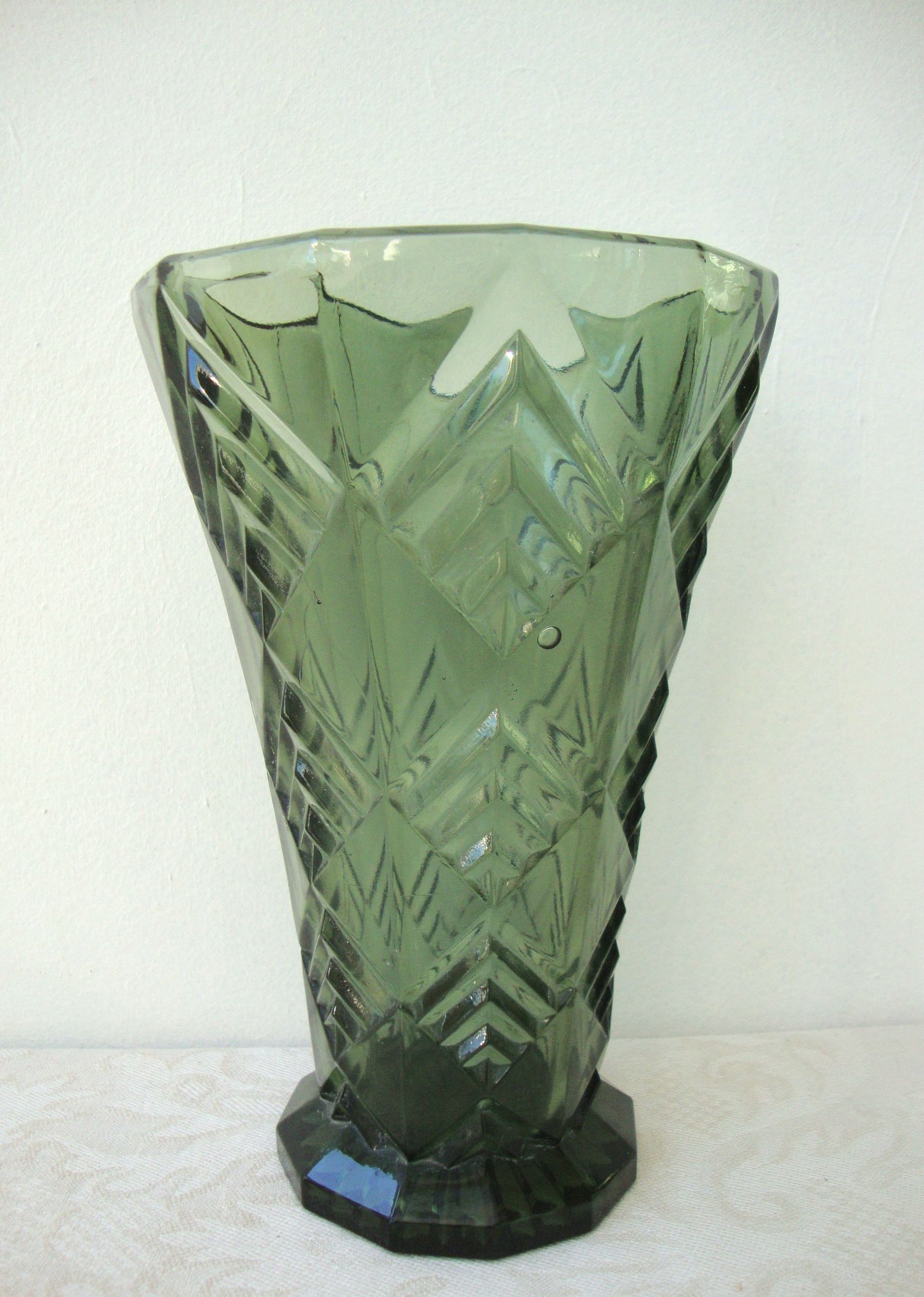 1950s glass vase