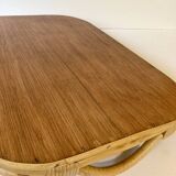 Vintage service tray in bamboo and rattan