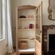 Glass cabinet in raw oak