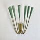 No.1 large 54cm stilnovo style brass theatre wall light sconce, italy, 1950