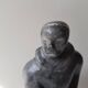 Inuit Art Soapstone Sculpture Eskimo Hunter/Fisherman Signed. 1960s