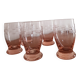 Set of 5 pink glasses