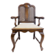 Chaise en bois néobaroque avec vannerie viennoise