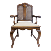 Chaise en bois néobaroque avec vannerie viennoise
