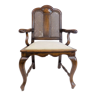 Chaise en bois néobaroque avec vannerie viennoise