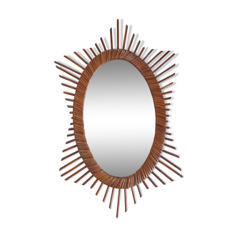 Rattan mirror 38x61cm