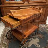 Serving table in blond cherrywood with removable top