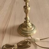 Bronze Lamp Base with Draped Decor Louis XVI Style
