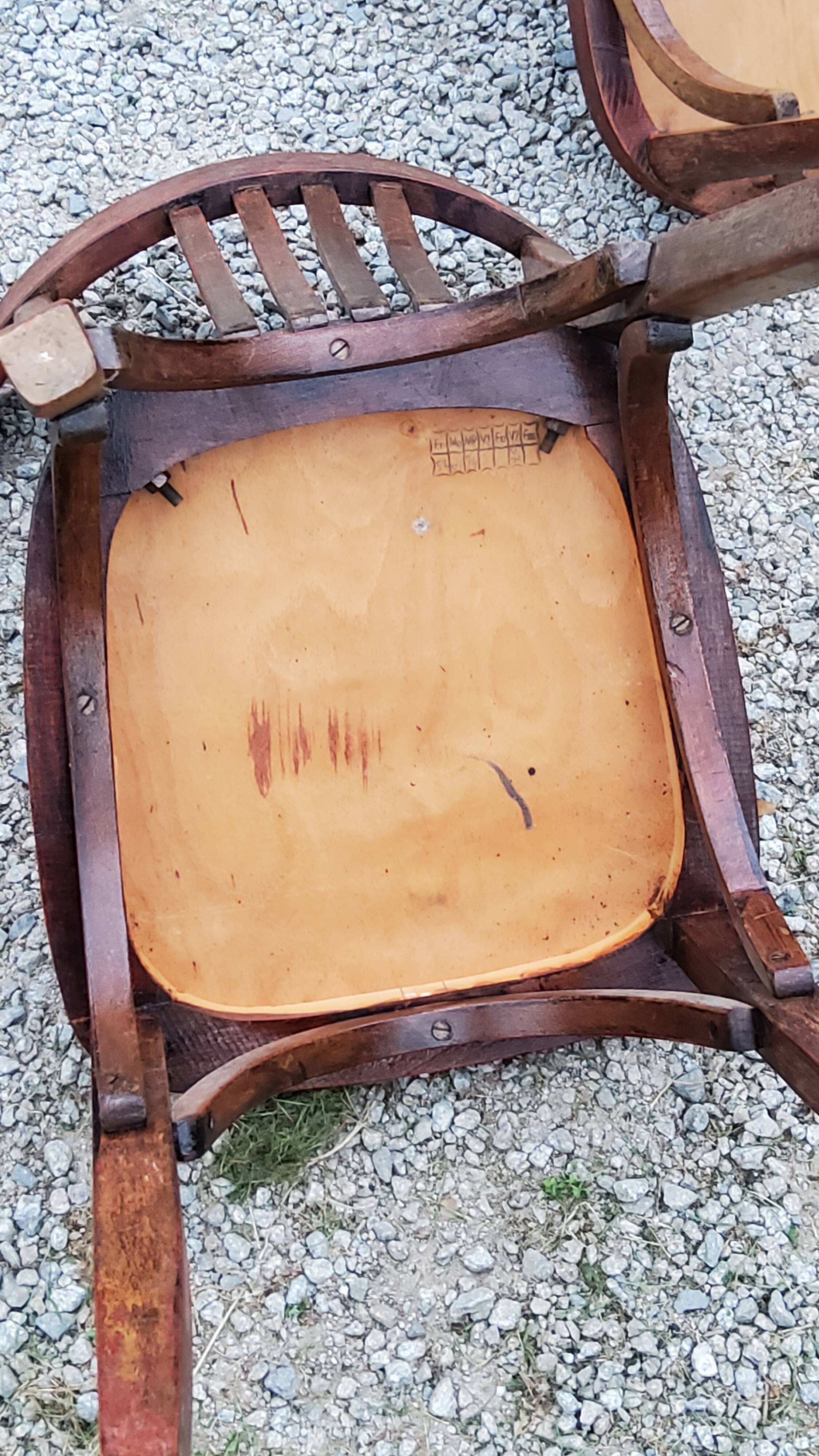 Set of 5 Stella bistro chairs from the 50s