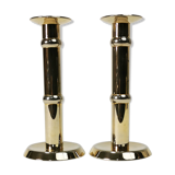 Pair of gilded candlesticks, 1960s Denmark