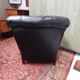 Pair Old black leather chair