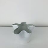 Vintage white glass handkerchief vase