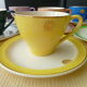 Set of 6 vintage coffee cups in faïence Romanian manufacturing