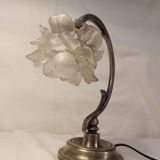 Lampe de table Art Déco en étain véritable circa 1920