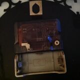 Black and gold metal clock by Meister Anker / vintage 60s-70s