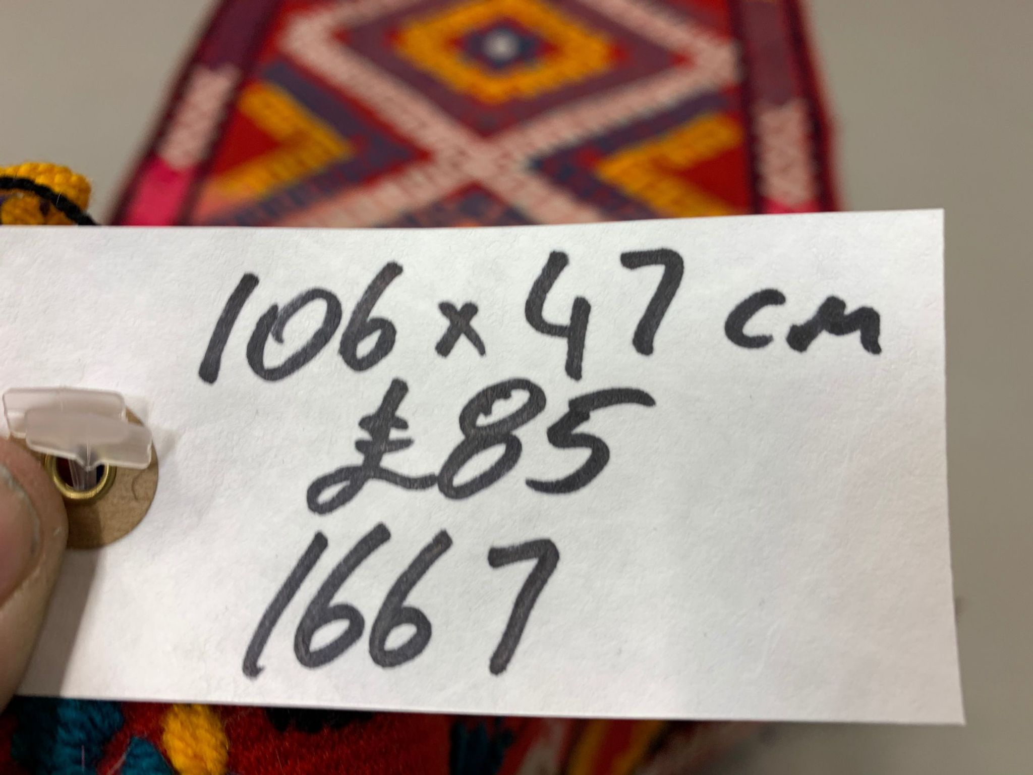Vintage turkish mini kilim 106x47 cm