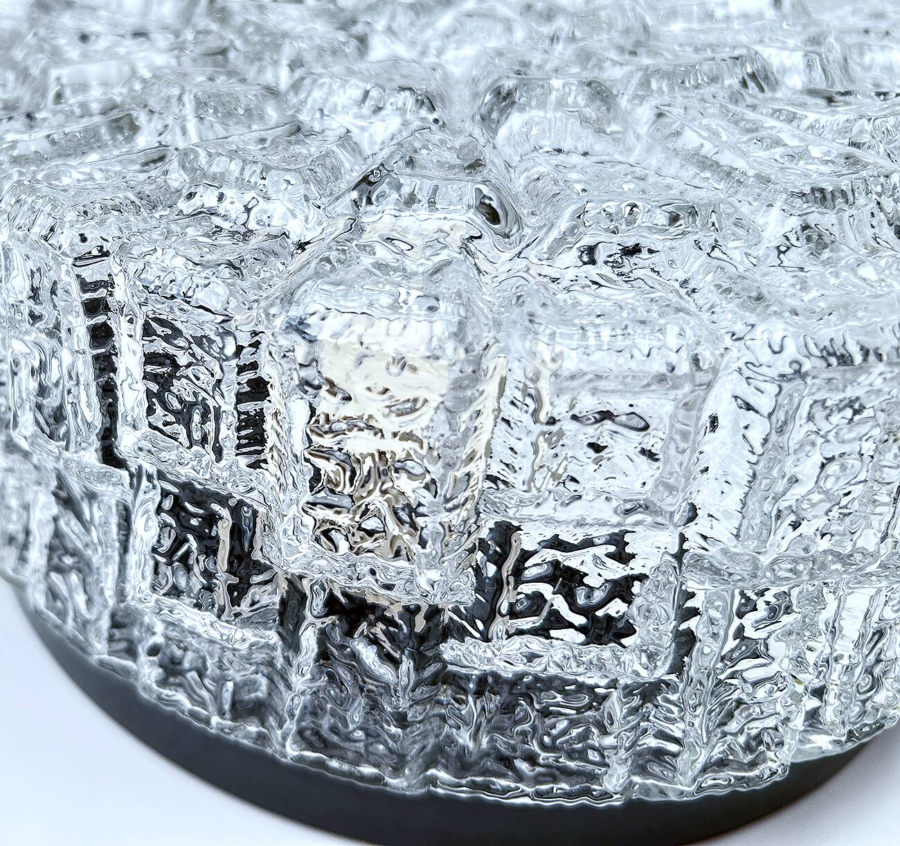 Vintage Brutalist Glass Sconce