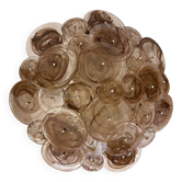Contemporary Venied-Brown Disks Flush Mount