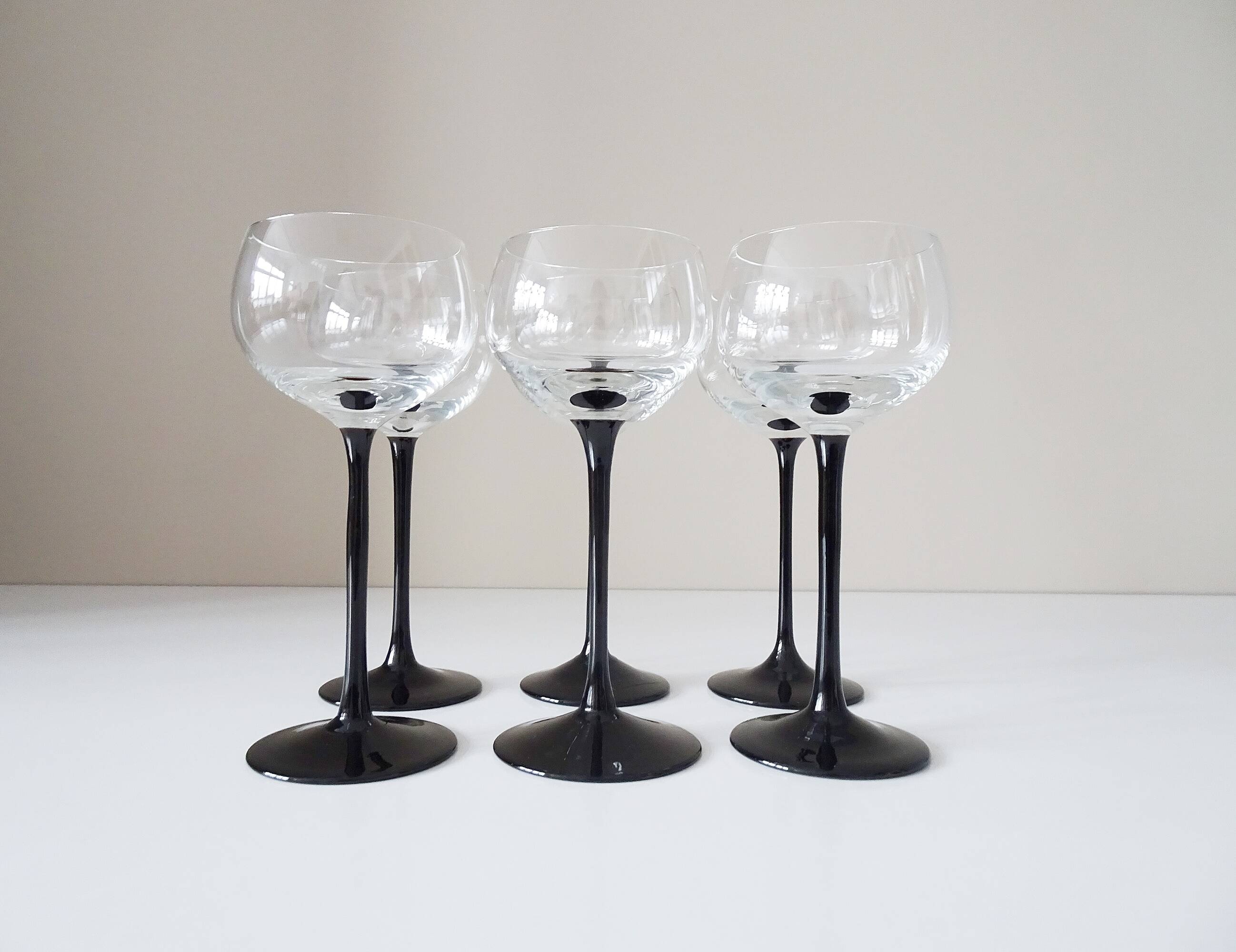 Wine glasses set, 1980s