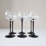 Wine glasses set, 1980s