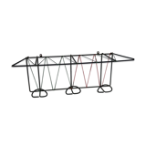Wall-mounted coat rack hat holder metal scoubidou wire green/red 1950