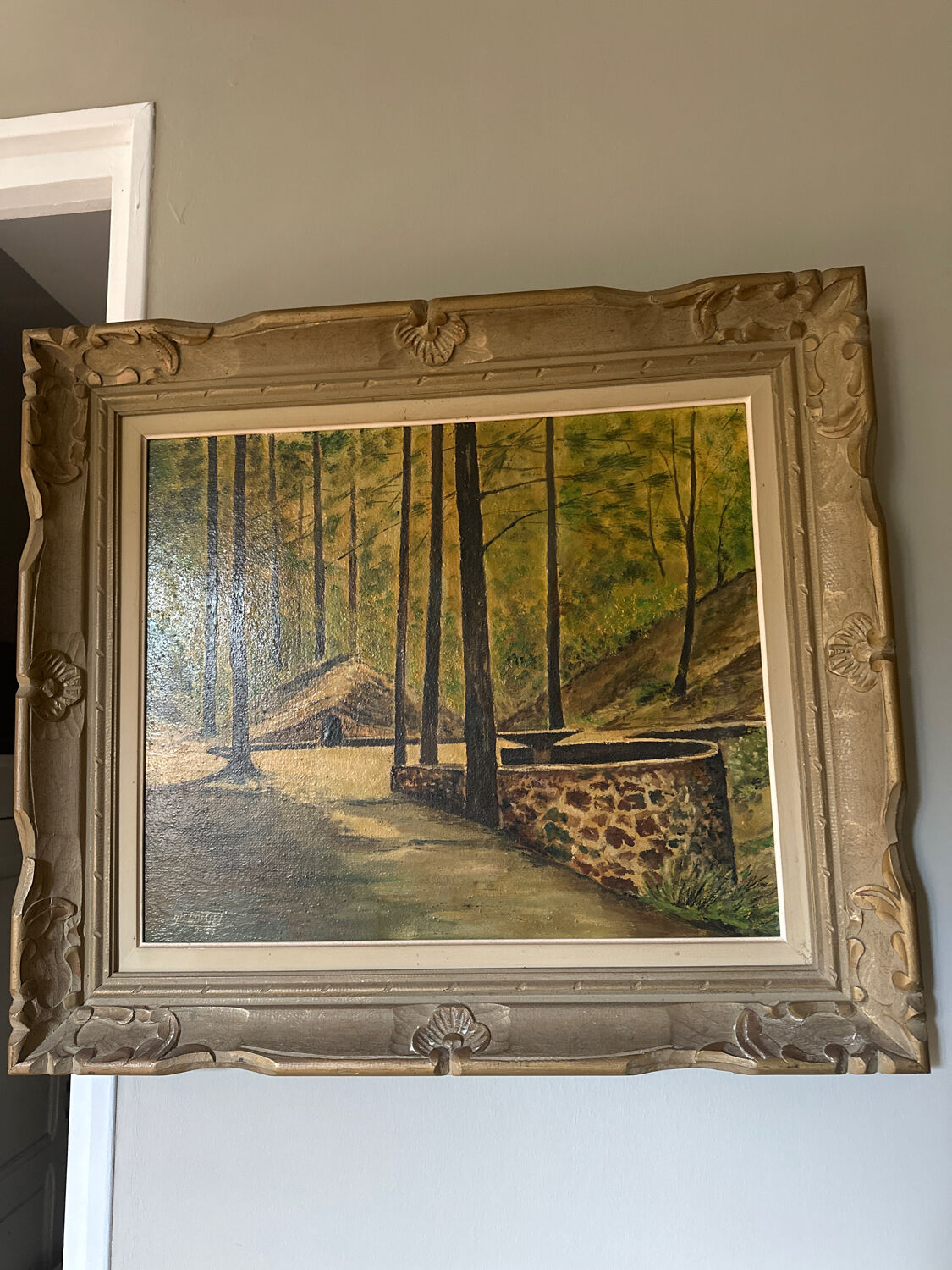 Oil on canvas "Luminous Underwood" – Signed Ph. Guisset – 19