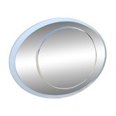 GALVORAME oval mirror from the 1970s