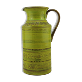 Aldo London green diamond for Bitossi, ceramic vase/pitcher