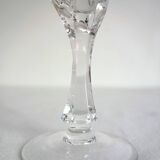 8 flûtes à champagne en cristal ciselé vintage
