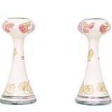 Art Nouveau Vases by Royal Dux, Pastel Floral Design, 1930s, Pair