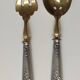 Old sweet dessert service 4 pieces silver embossed minerva hallmark