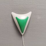 Beautiful and fun wall lamp, in hard pressed white plastic danish 1980s