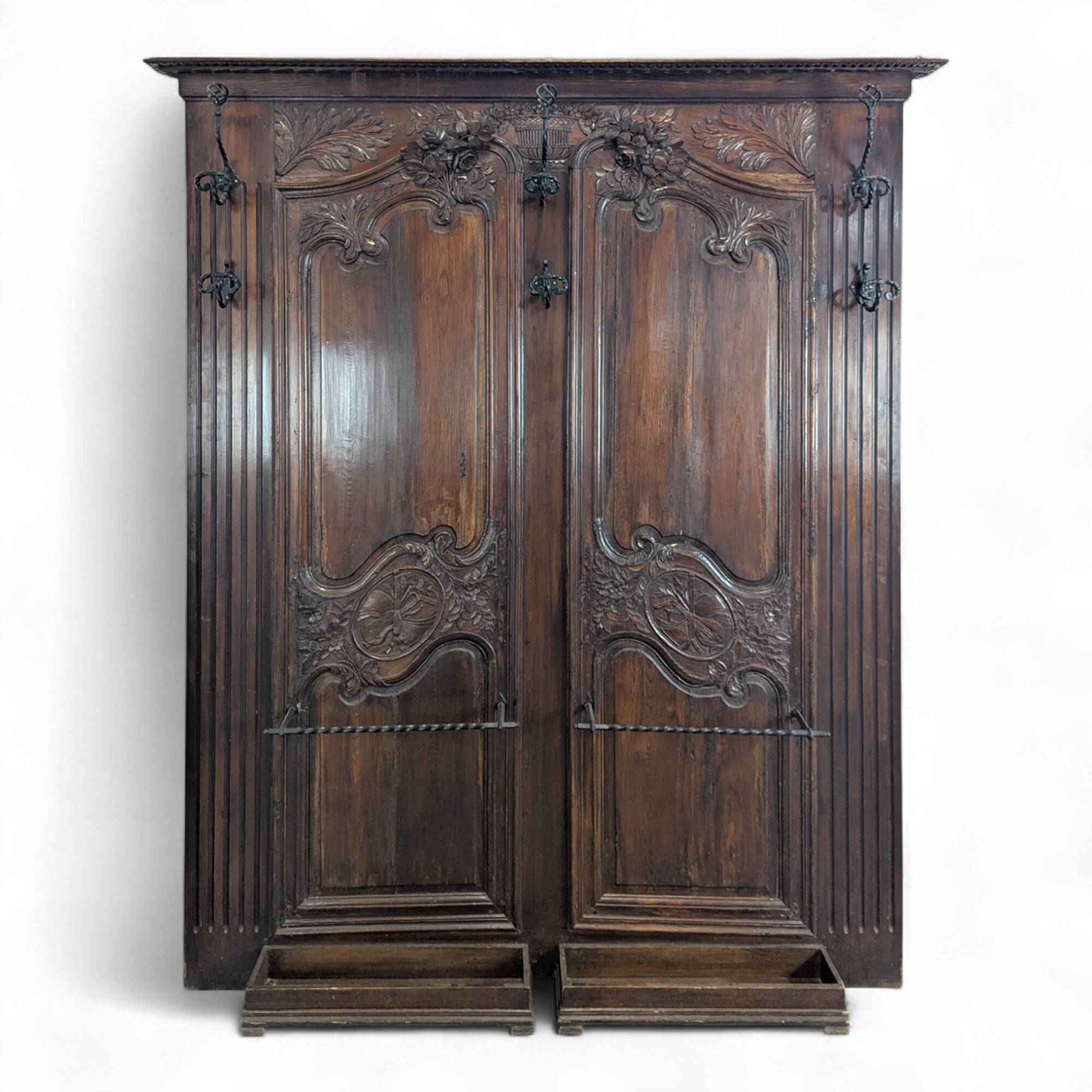 Large coat rack or façade of a Norman wardrobe.