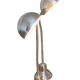 Pair of vintage chrome metal desk lamps with adjustable goosenecks.