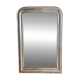 Louis-Philippe mirror gilded with silver leaf