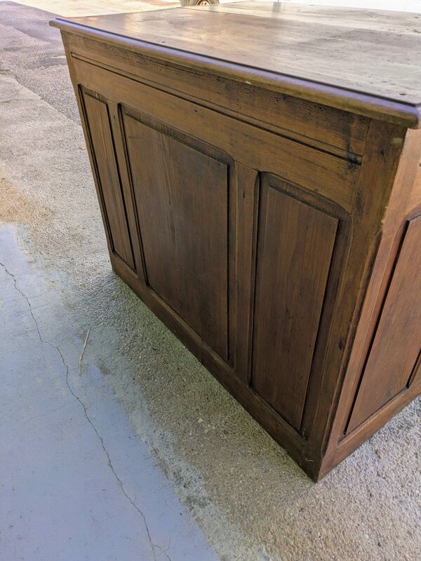 Ancien bureau vintage en bois massif