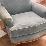 Antique velvet armchair