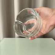 Vintage Scandinavian Textured Glass Ashtray | Organic Design | 1970s