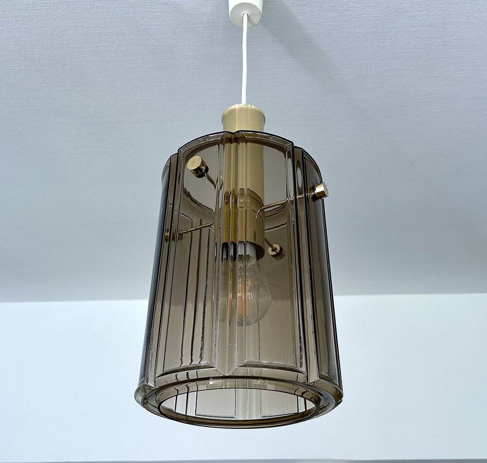Vintage Glass Pendant Light Limburg, 1970s