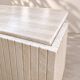 Grande table basse vintage en travertin – plateau sculptural –