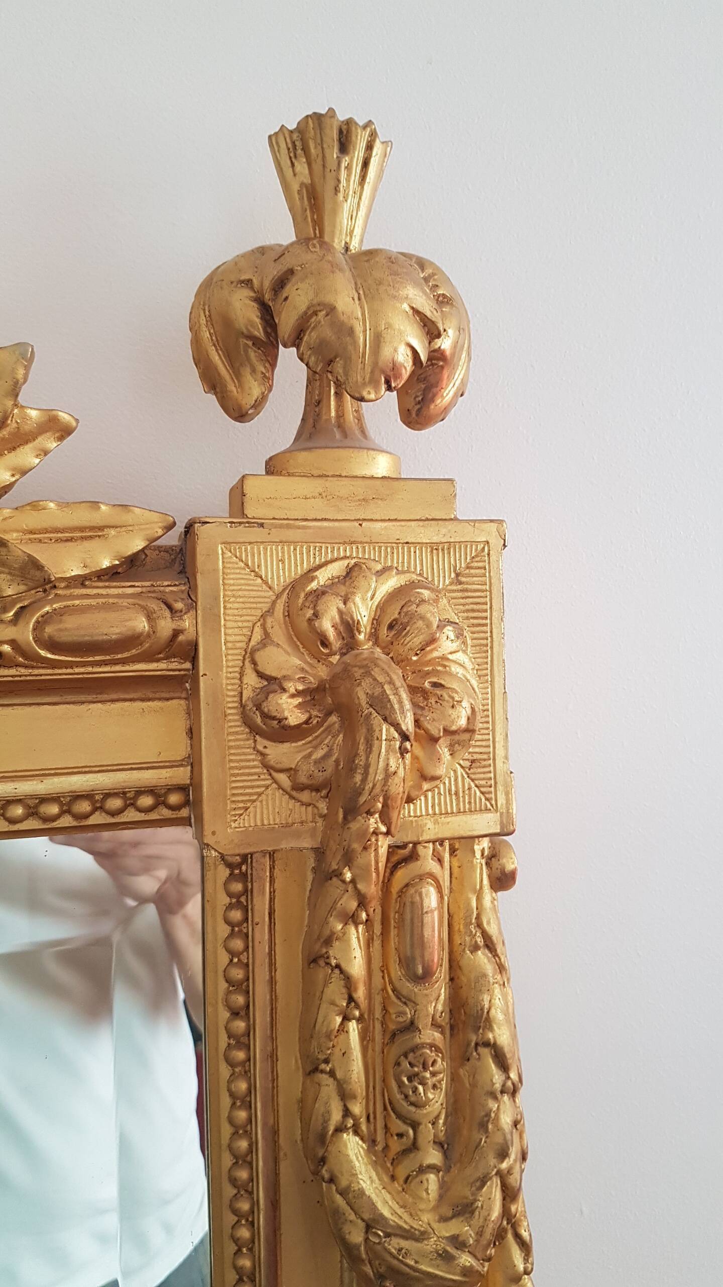 Gilded mirror Louis XVI style 175X93