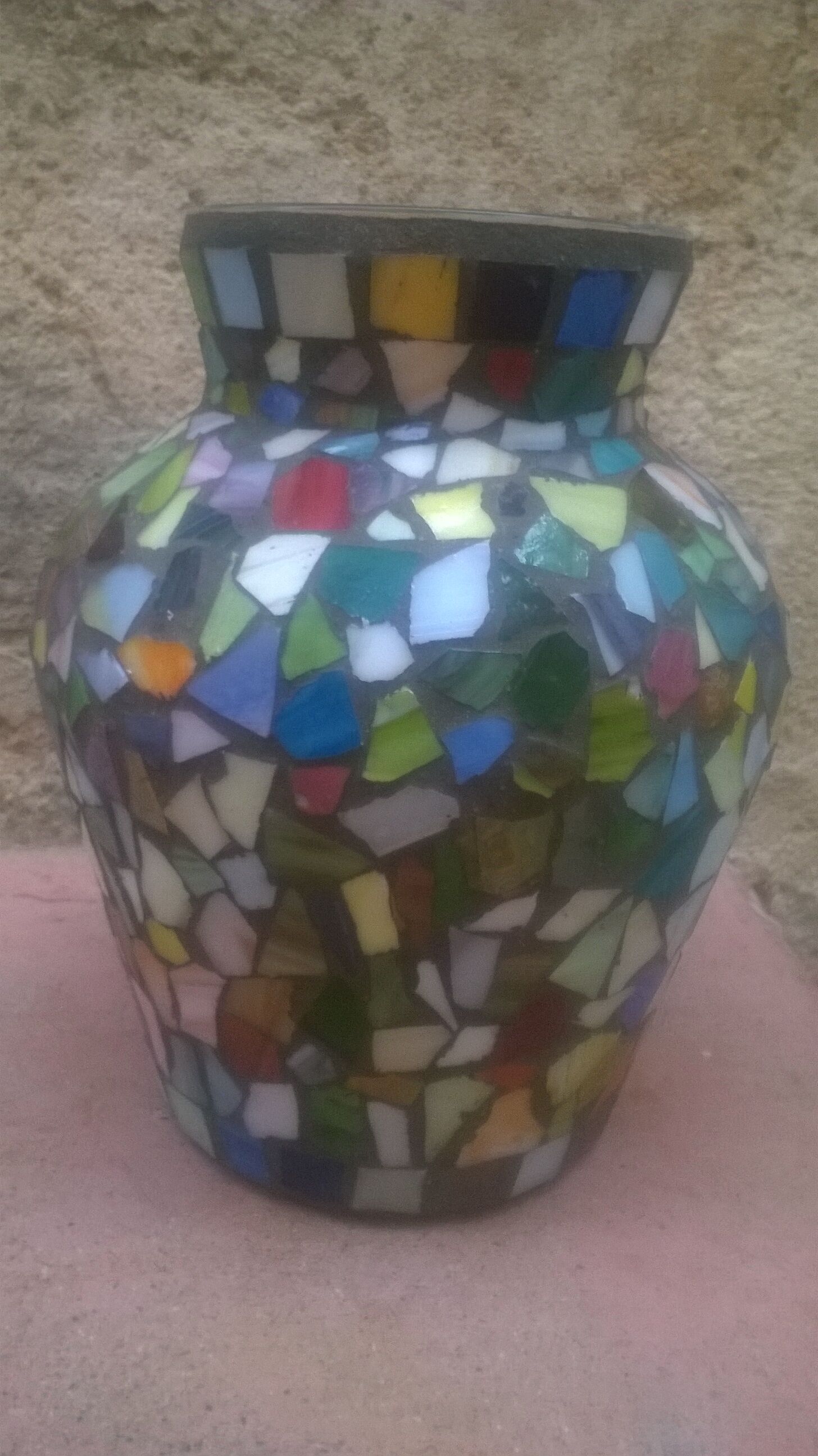 Vintage mosaic vase