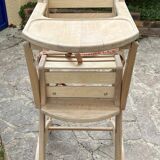 Wooden high baby chair