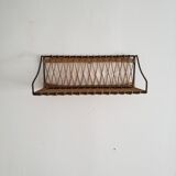 Rattan wall shelf