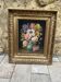 Old painting still life with flowers – oil on canvas – gilded frame