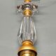 Crystal and golden brass table lamp ~ 1950s/1960s