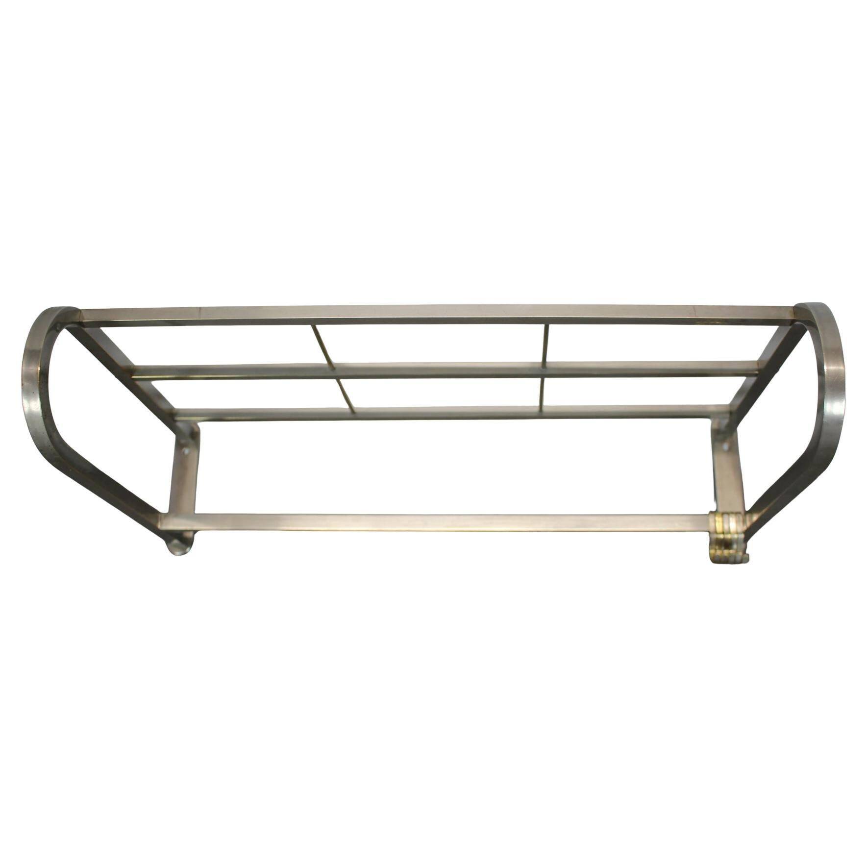 1930s Bauhaus chrome wall-mounted coat rack